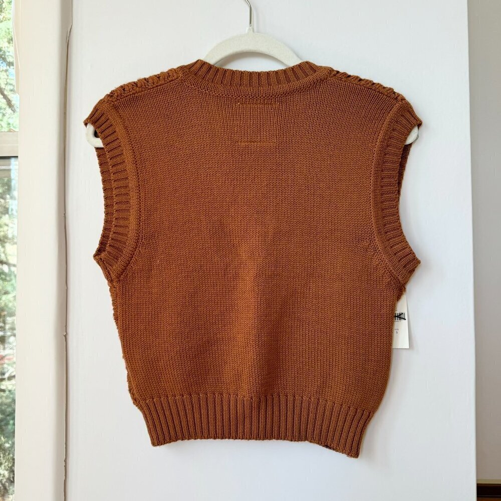 NWT Stella Pardo Crochet Wool Patchwork Sweater Vest Small - Picture 7 of 12